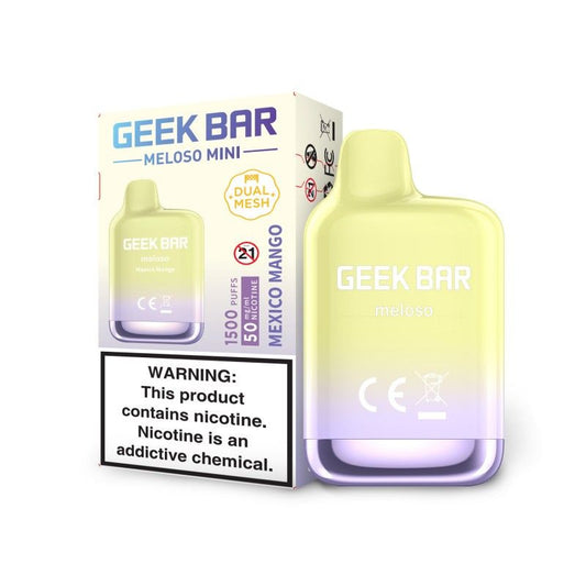 GEEK BAR MELOSO 1500PUFF|GEEK BAR MELOSO MINI MEXICO MANGO 1500PUFF|810125432828|Pack of 10