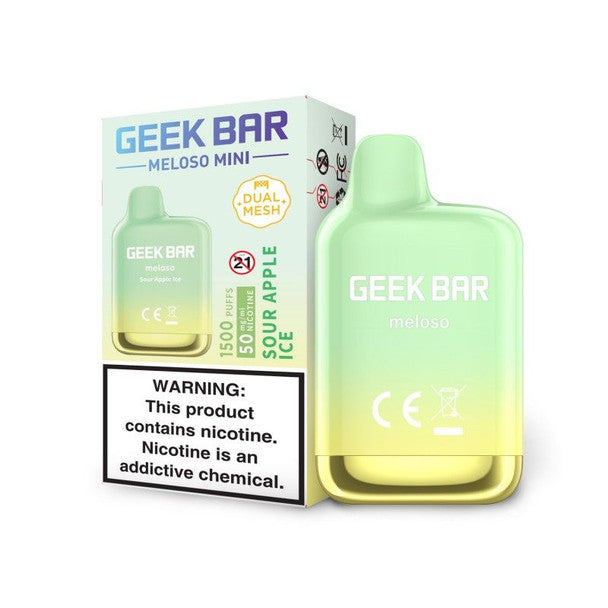 GEEK BAR MELOSO 1500PUFF|GEEK BAR MELOSO MINI SOUR APPLE ICE 1500PUFF|810125432941|Pack of 10