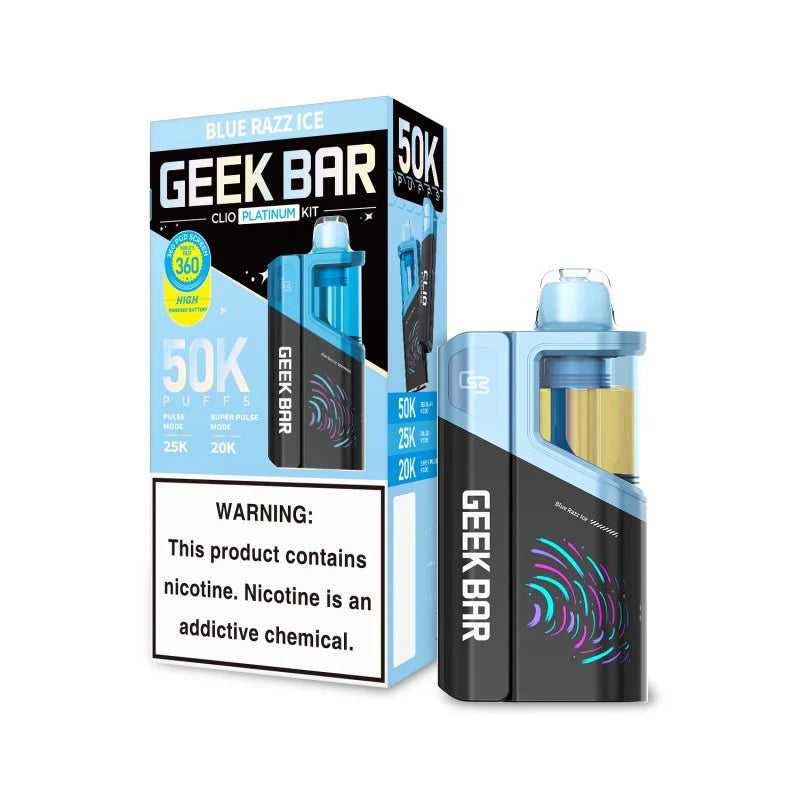 GEEK BAR CLIO PLATINUM KIT BLUE RAZ ICE 50K