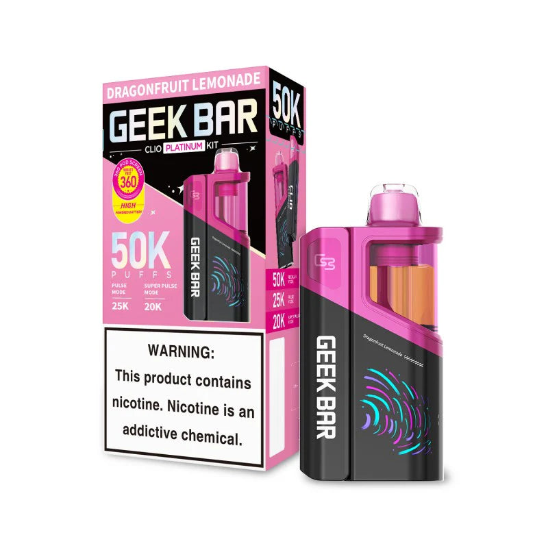 GEEK BAR CLIO PLATINUM KIT DRAGON FRUIT LEMONADE 50K