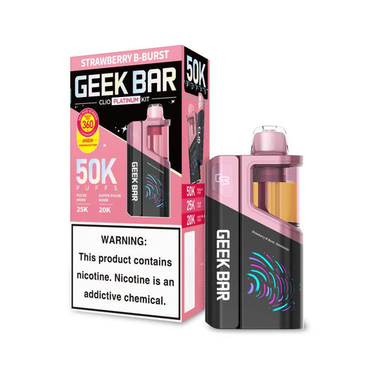 GEEK BAR CLIO PLATINUM KIT STRAWBERRY B BURST 50K