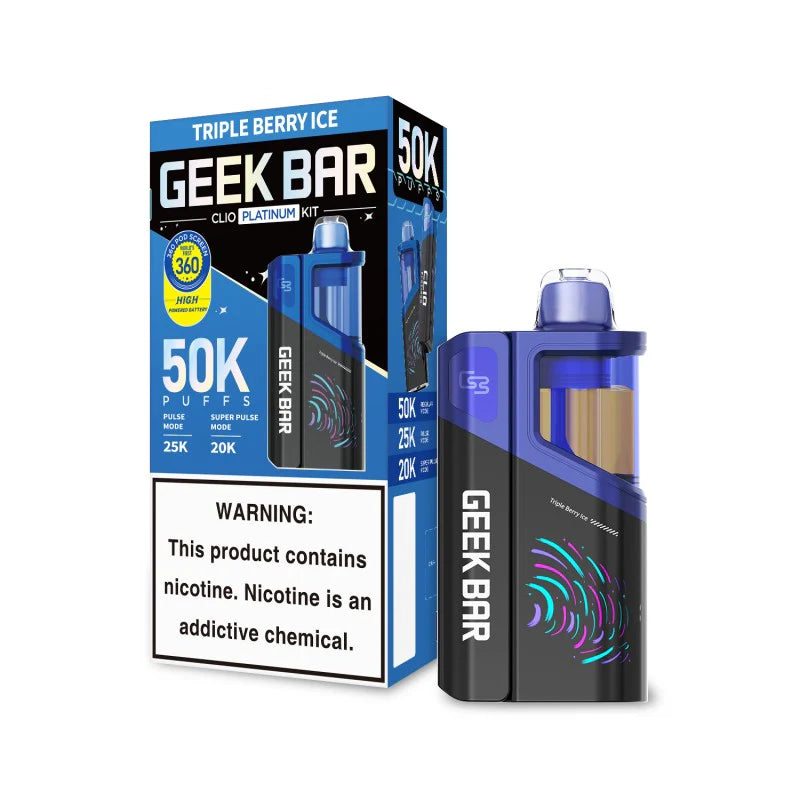 GEEK BAR CLIO PLATINUM KIT TRIPLE BERRY ICE 50K