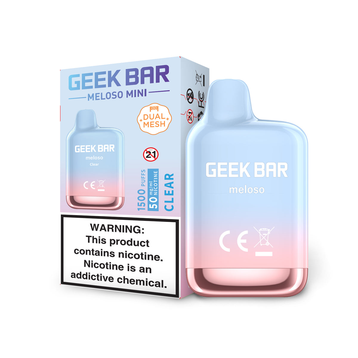 GEEK BAR MELOSO MINI CLEAR 1.5K