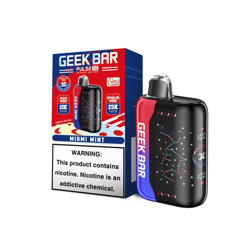 GEEK BAR PULSE X MIAMI MINT 25K|810125438387|Pack Of|5