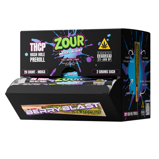 ZOUR STASH THCP HASH HOLE PROLL BERRY BLAST IND 2GM 20CT