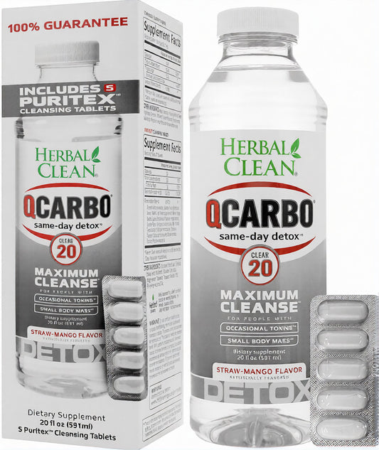 HERBAL QCARBO 20 CLEAR STRAWBERRY MANGO 20OZ