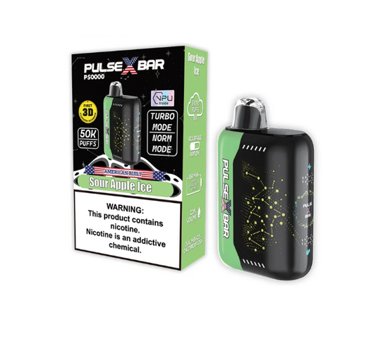 PULSE X BAR NIXODINE SOUR APPLE ICE 50K