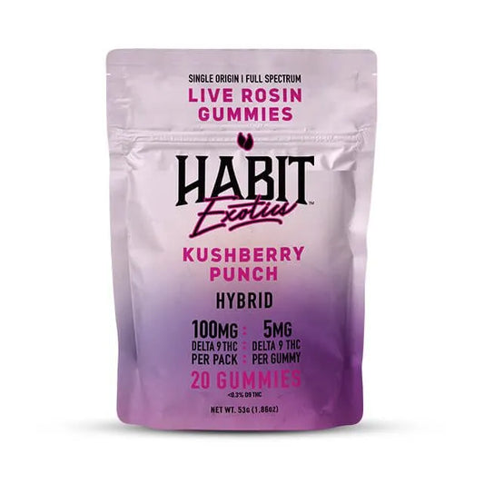 HABIT EXOTICS GUMY KUSHBERRY PUNCH HYBRID 100MG