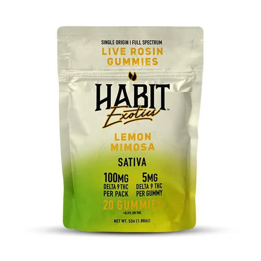 HABIT EXOTICS GUMY LEMON MIMOSA SATIVA 100MG