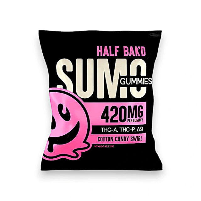 HALF BAKD SUMO GUMY D9 GUMY COTTON CANDY SWIRL 420MG|850056139779|Pack Of|30