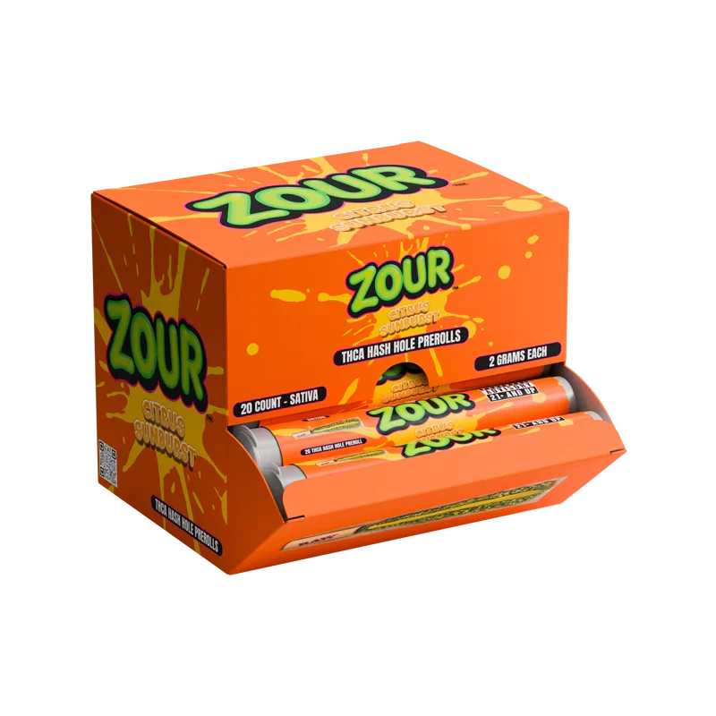 ZOUR STASH THCA HASH HOLES PROLL CITRUS SUNBURST STV 2GM