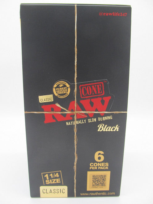 RAW BLACK 1 1/4 RIANGLE CONES 6PK