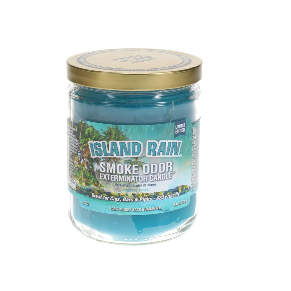 SMOKE ODOR CNDL ISLAND RAIN 1CT 13OZ