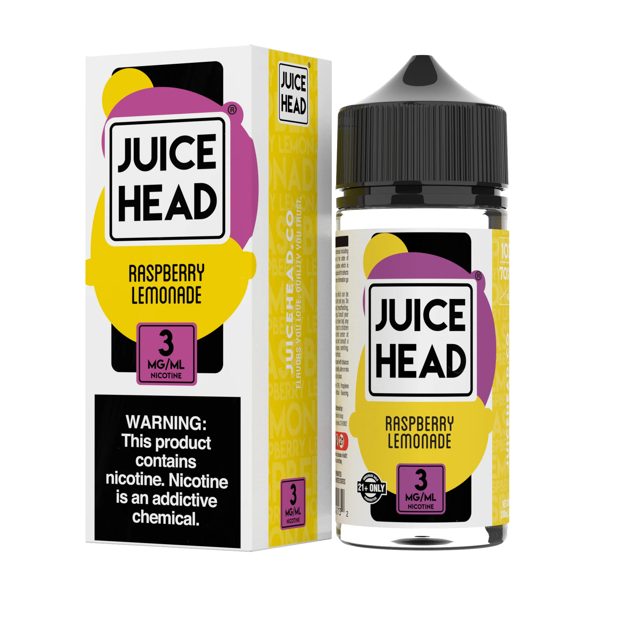 JUICE HEAD RASPBERRY LEMONADE 3MG 100ML