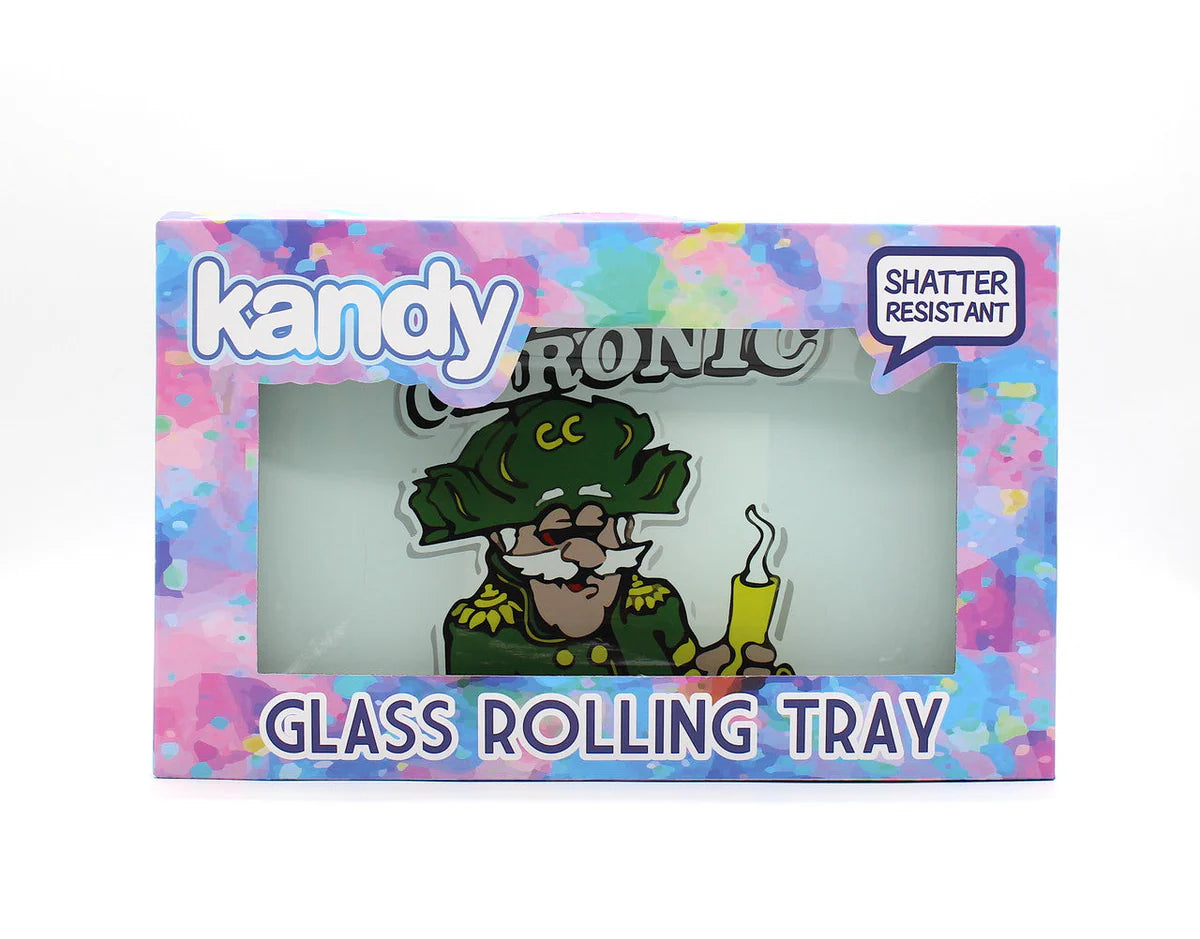 KANDY GLASS ROLLING TRAY SHATTER RESISTANT 1CT