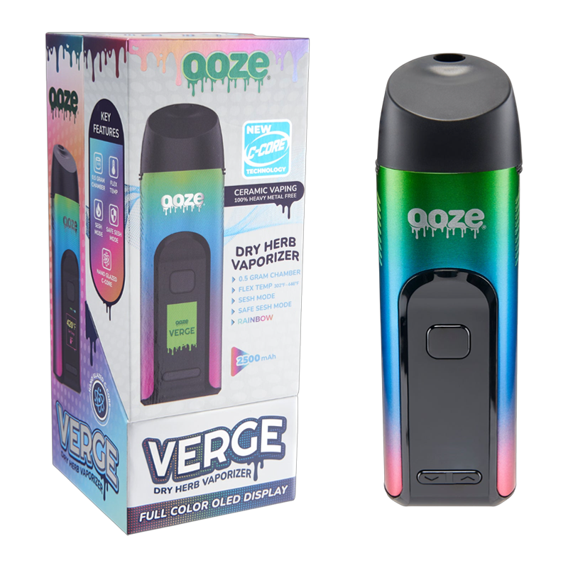 OOZE VERGE DRY HERB VAPORIZER RAINBOW 2500MAH