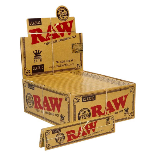 RAW CLASSIC 20TH ANIVERSARY KING SIZE SLIM 50CT