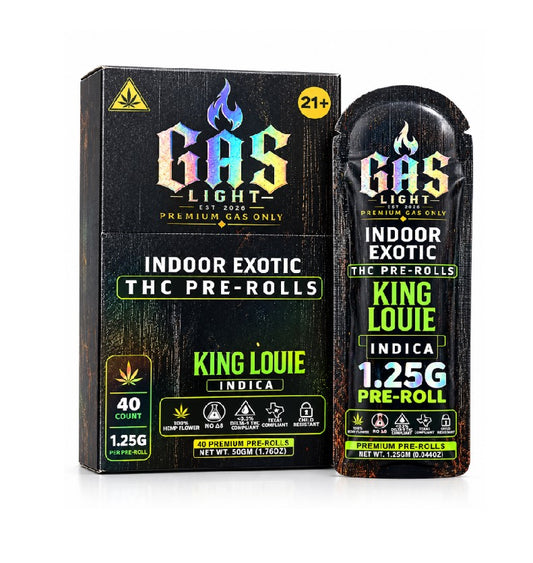 GAS LIGHT EXOTIC THC PROLL KING LOUIE IND 1.25GM 40CT