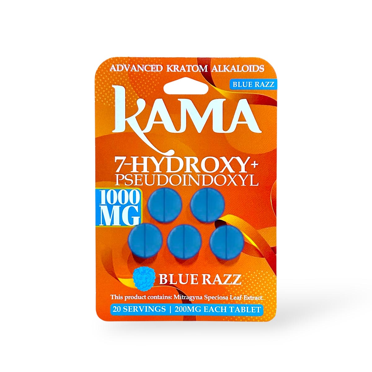 KAMA 7 HYDROXY PLUS PSEUDOINDOXYL BLUE RAZZ 1000MG