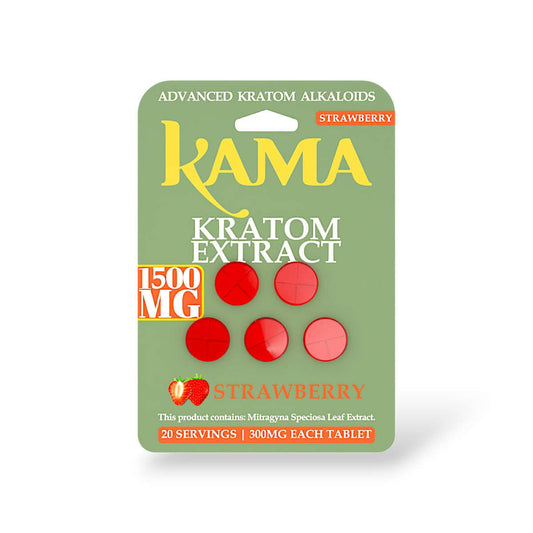 KAMA KRATOM EXTRACT STRAWBERRY 1500MG 5CT