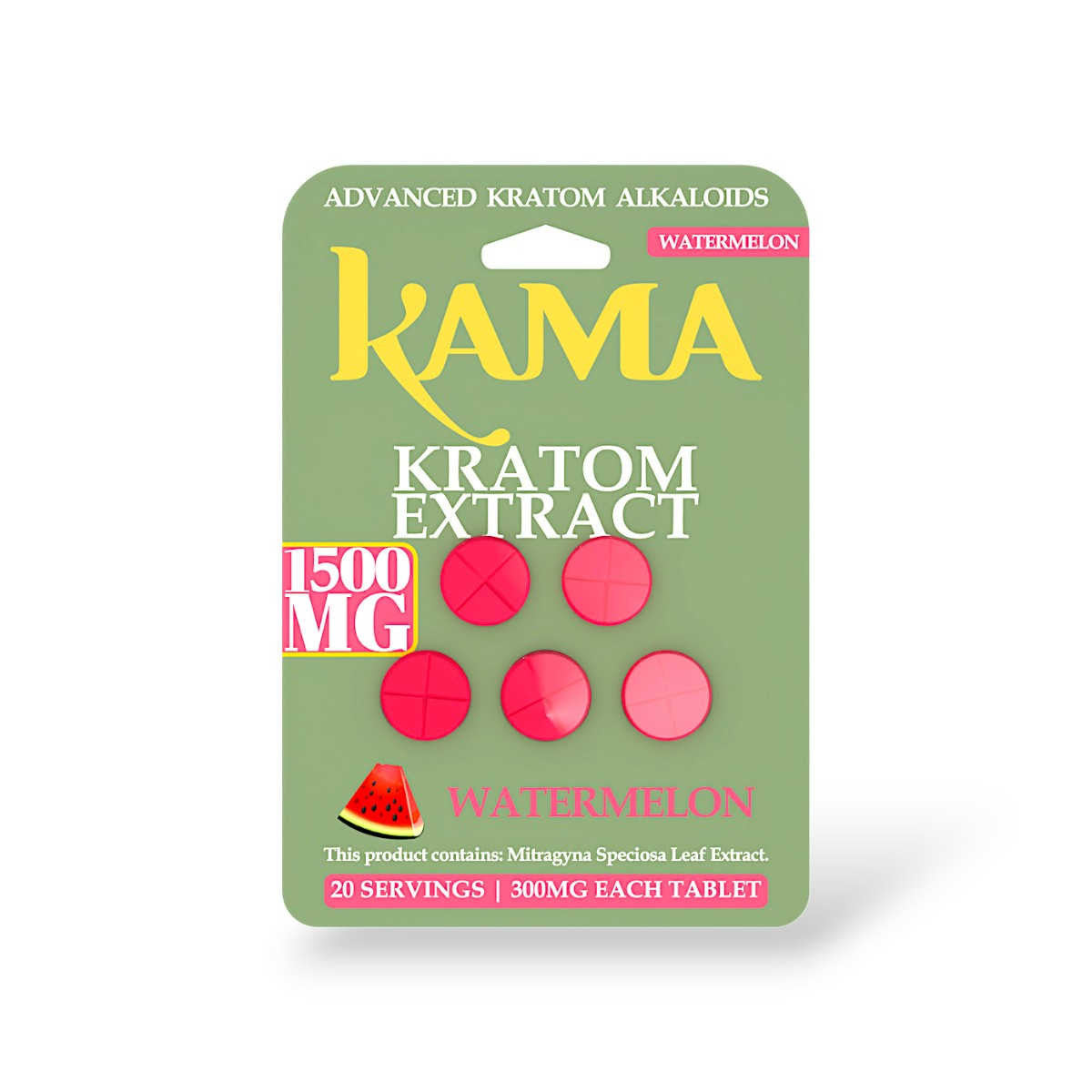 KAMA KRATOM EXTRACT WATERMELON 1500MG 5CT