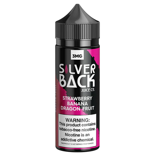 SILVERBACK JUICE CO STRWBRY BNANA DRGN FRUT 3MG 120ML