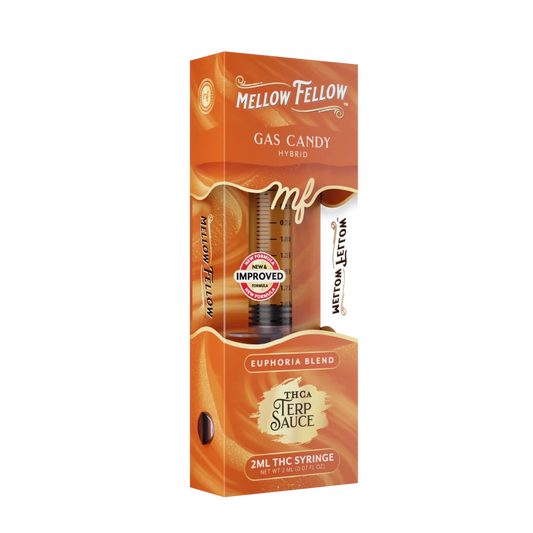MELLOW FELLOW THCP-THCA TERP SAUCE GAS CANDY SYRINGE HYBD 2ML