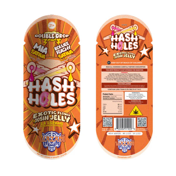 WAZABI DOUBLE DROP HASH HOLE MIA BOUJEE PEACHY FLWR STVA 2GM