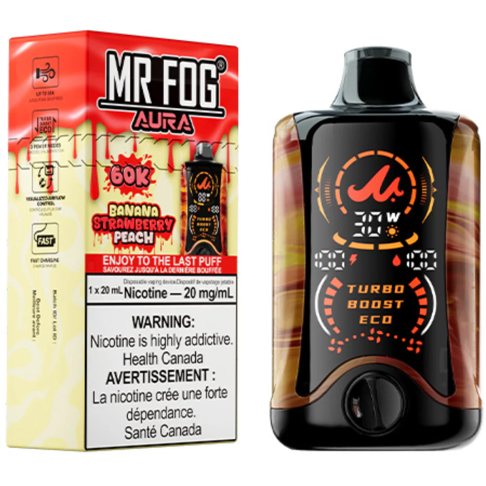 MR FOG AURA BANANA STRAWBERRY PEACH 60K