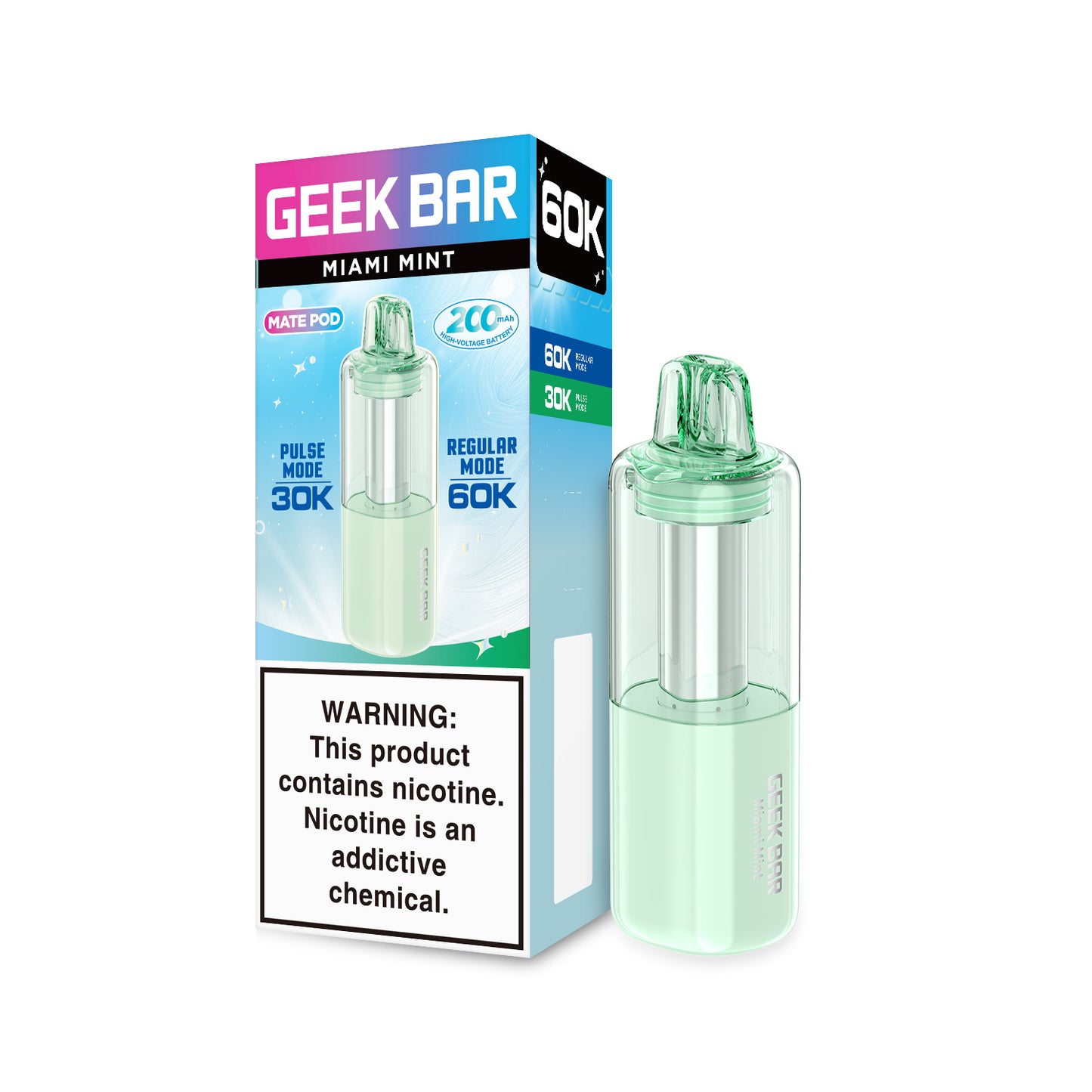 GEEK BAR MATE POD MIAMI MINT 60K