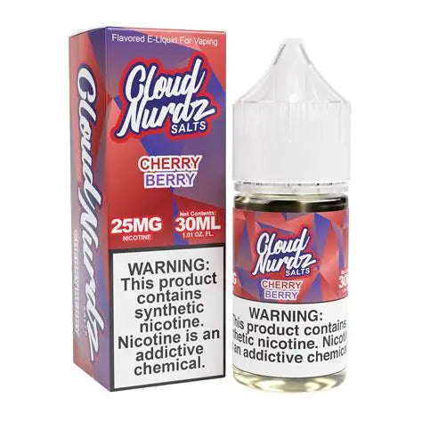 CLOUD NURDZ TFN NIC SALT CHERRY BERRY 25MG 30ML