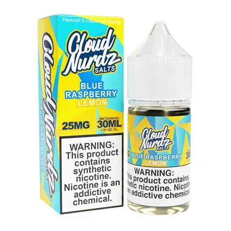 CLOUD NURDZ TFN NIC SALT BLUE RASPBERRY LEMON 25MG 30ML