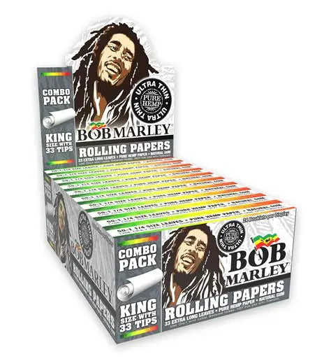 BOB MARLEY ORAGNIC ROLLING PAPER KING SIZE 33CT BM-CP-540