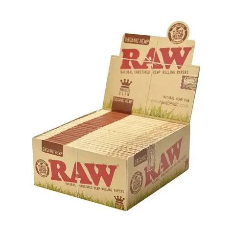 RAW ORGANICKING SIZE SLIM ROLLING PAPER 50CT