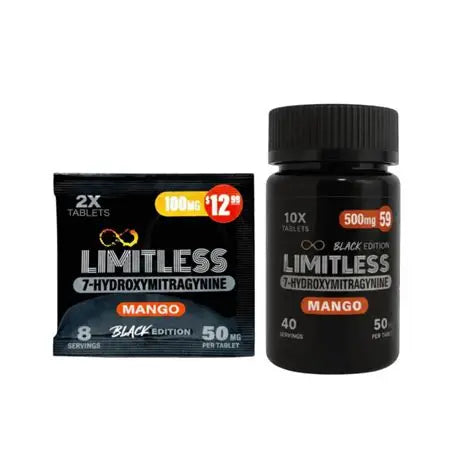 LIMITLESS BLK EDT 7 HYDROXY MANGO 50MG 10CT