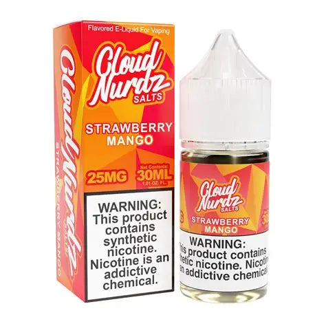 CLOUD NURDZ TFN NIC SALT E-LIQUID 30ML ICED STRAWBERRY MANGO -25MG