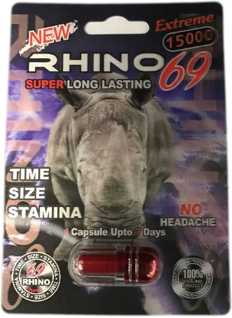 RHINO 69 15000K ENHANCEMENT PILLS 24CT