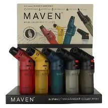 MAVEN ALPHA TRANSPRNT BUTANE LIGHTER 15CT