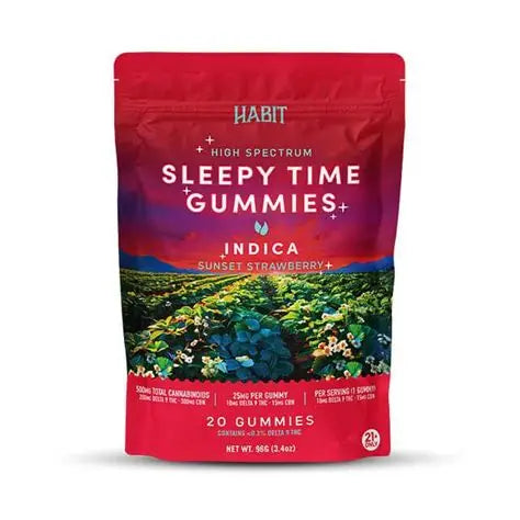HABIT D9 HIGH SPECTRUM GUMY SUNSET STRWBRY IND 25MG