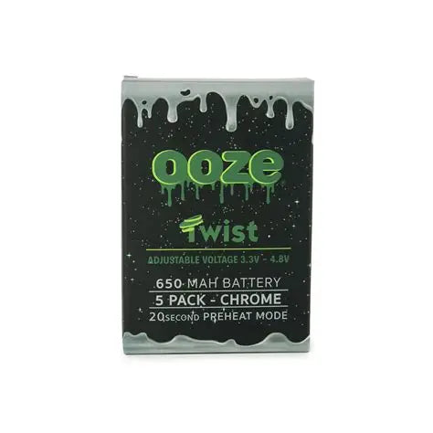 OOZE 5 PACK TWIST CHROME 00Z108 650MAH
