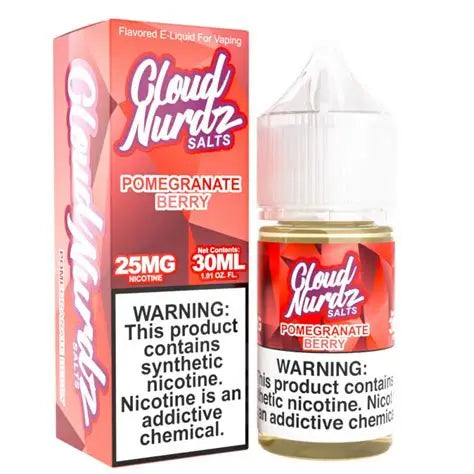 CLOUD NURDZ TFN NIC SALT POMEGRANATE BERRY 25MG 30ML
