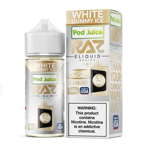 POD JUICE X RAZ WHITE GUMMY ICE 3MG 100ML