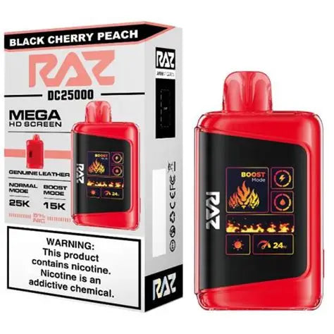 RAZ DC 25k PUFFS|BLACK CHERRY PEACH|6975984059358|Pack of 5