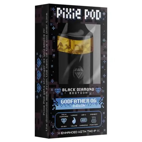PIXIE POD BLK DMND EDT GODFATHER OG INDICA 4G|752298508620|Pack Of|5