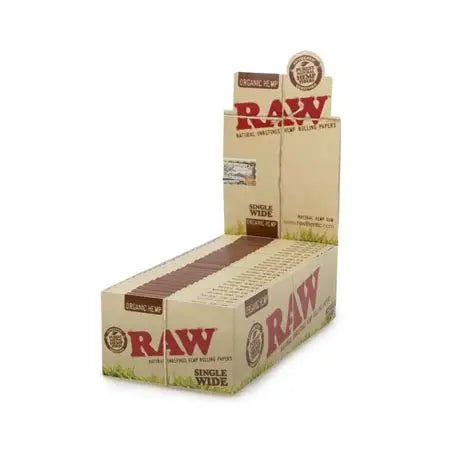 RAW SINGLE WIDE ORGANIC HEMP 25CT