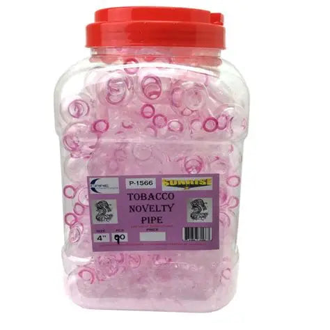 OIL BURNER 4" JAR 90CT CLEAR/COLOR LIGHT PINK