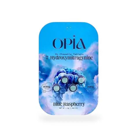 OPIA 7 HYDROXYMITGRAGYNINE TABLETS BLUE RASPBERRY 80MG