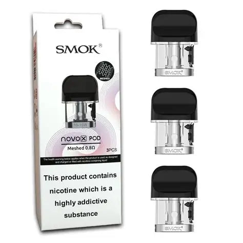 SMOK NOVO X CLEAR PODS MESHED 0.8OHM