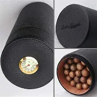 SCOTTE HUMIDOR CIGAR LEATHER CASE JAR BLACK