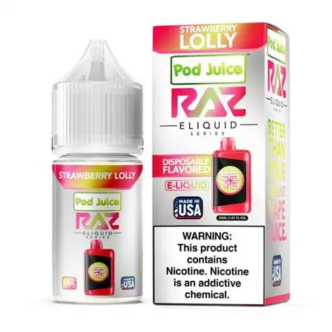 POD JUICE X RAZ STRAWBERRY LOLLY 55MG 30ML